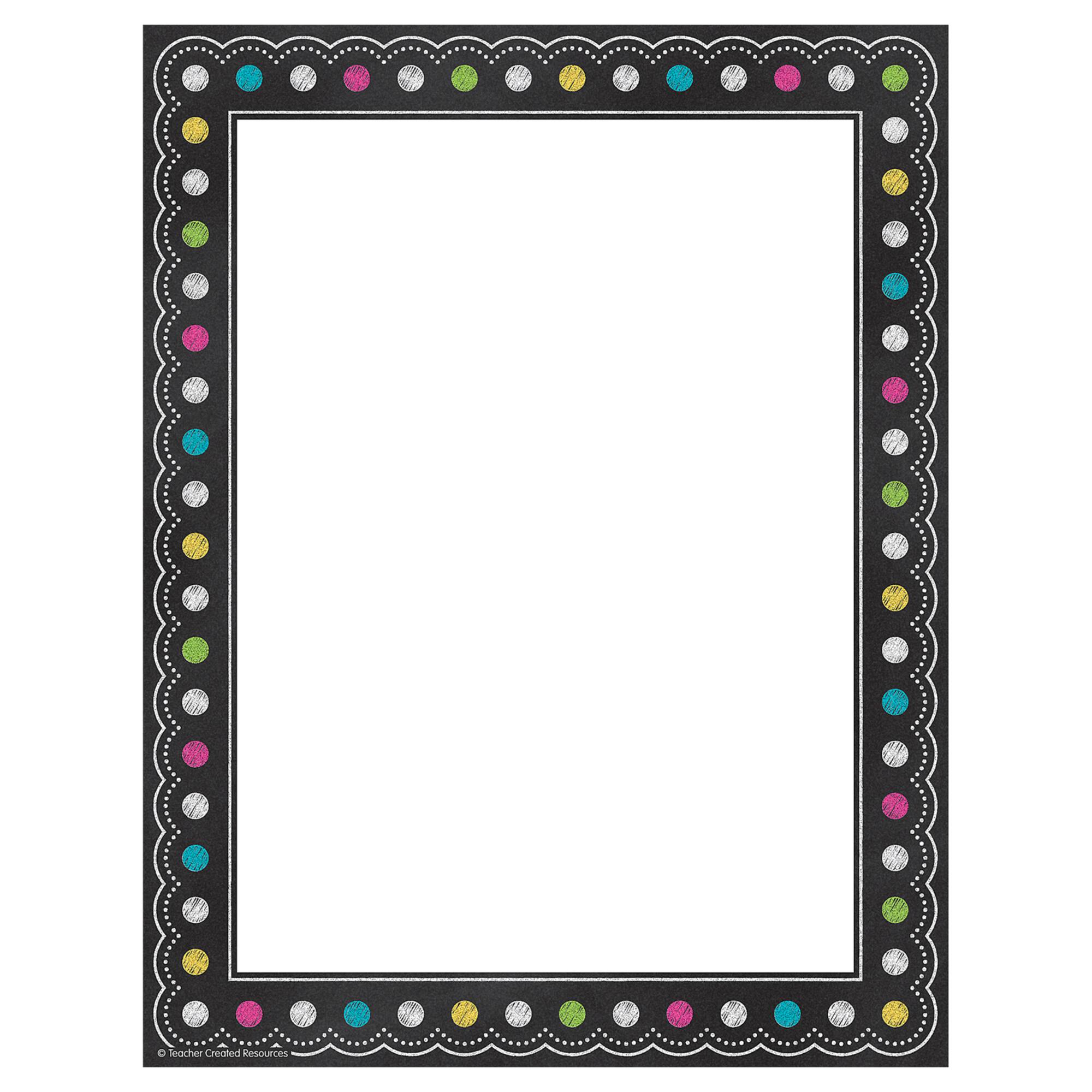 Teacher Created Resources Chalkboard Brights Computer Paper, 6 packs of 50